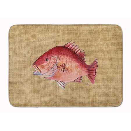 Carolines Treasures Strawberry Snapper Machine Washable Memory Foam Mat 8812RUG